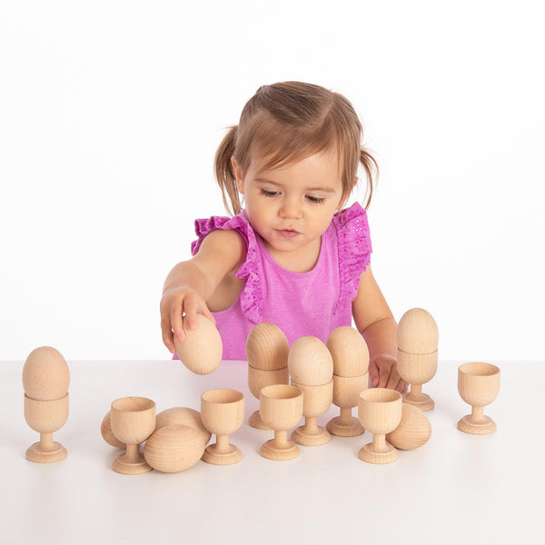 tickit Natural Wooden Eggs -