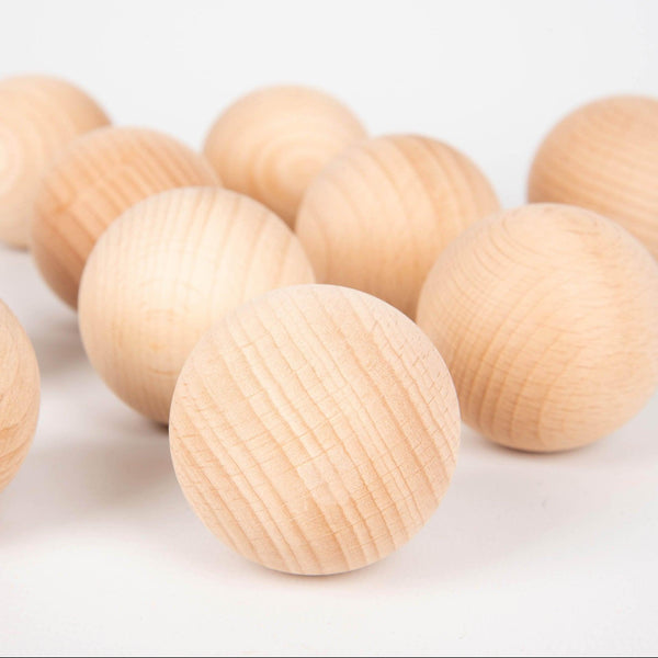 tickit Natural Wooden Balls - Large / 6cm