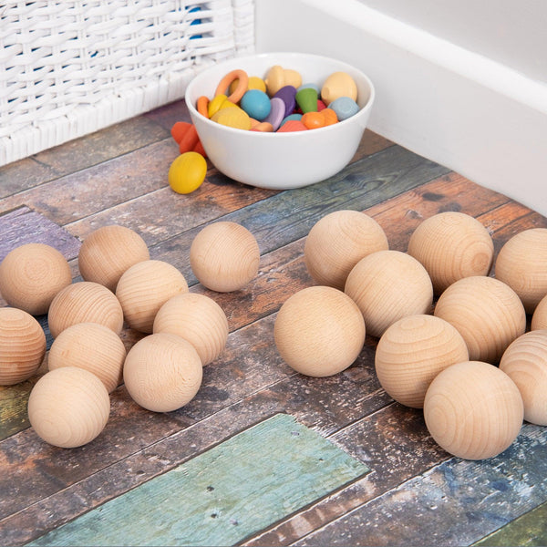 tickit Natural Wooden Balls -