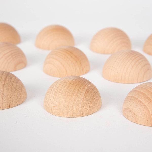 tickit Natural Wooden Semispheres -