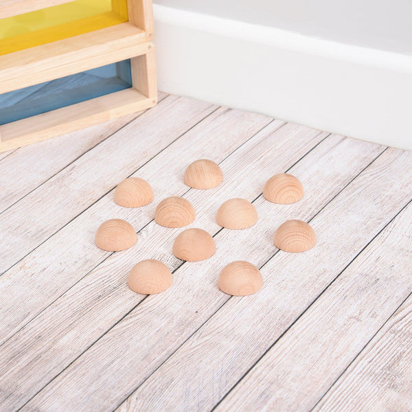 tickit Natural Wooden Semispheres -