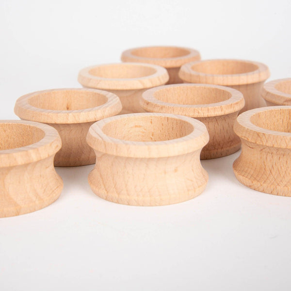 tickit Natural Wooden Napkin Rings -