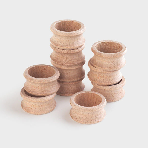 tickit Natural Wooden Napkin Rings -