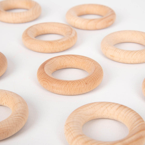 tickit Natural Wooden Rings -