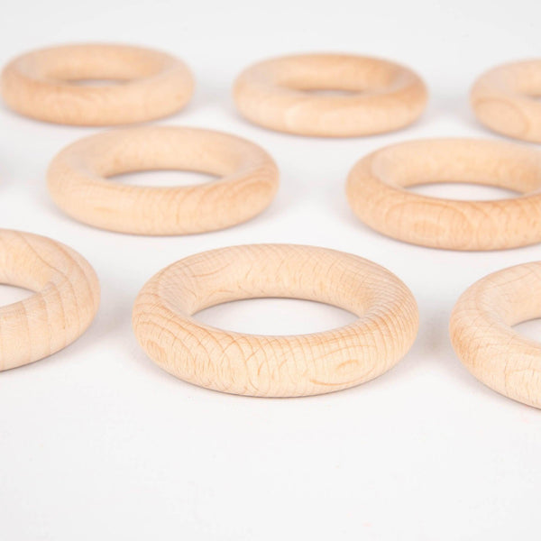 tickit Natural Wooden Rings -