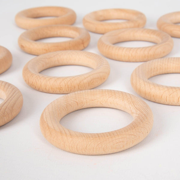 tickit Natural Wooden Rings -
