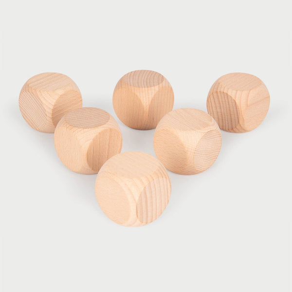 tickit Natural Wooden Cubes - Large / 5cm