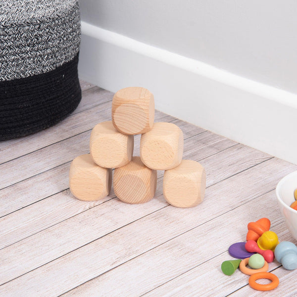 tickit Natural Wooden Cubes -