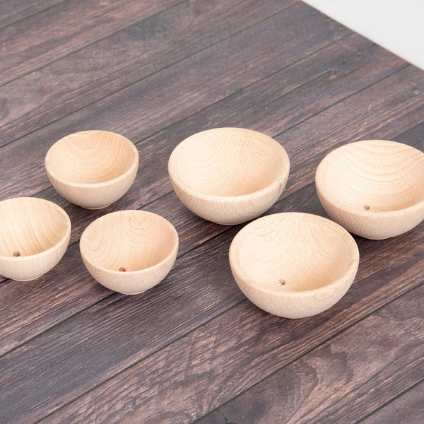tickit Natural Wooden Bowls -