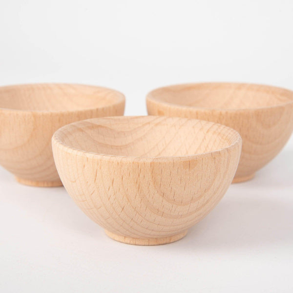 tickit Natural Wooden Bowls -