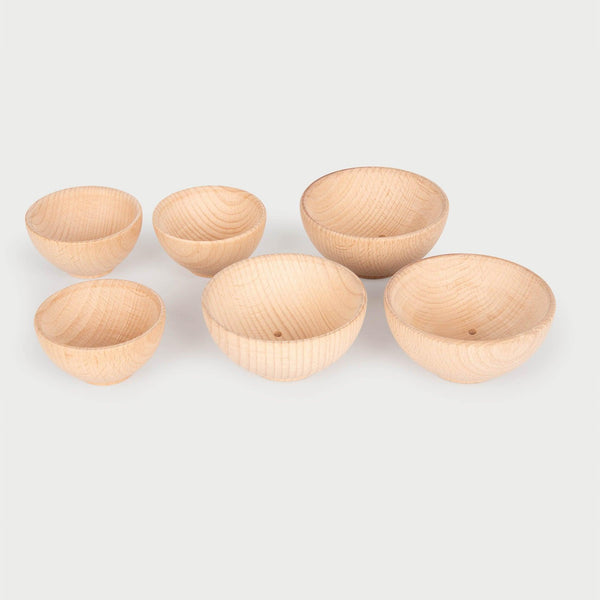 tickit Natural Wooden Bowls -