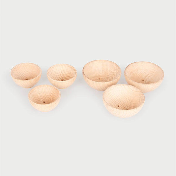 tickit Natural Wooden Bowls -