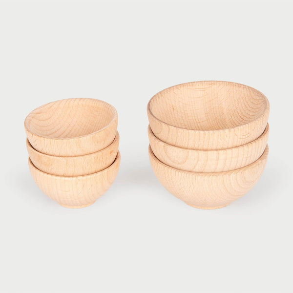 tickit Natural Wooden Bowls -