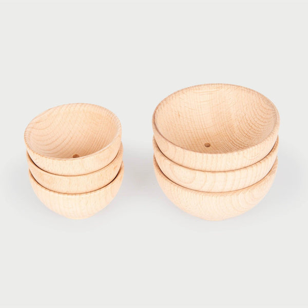 tickit Natural Wooden Bowls -