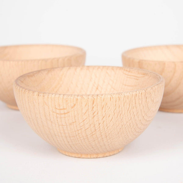 tickit Natural Wooden Bowls -
