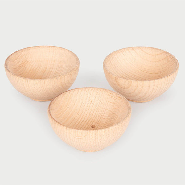 tickit Natural Wooden Bowls - Large / 9.2cm
