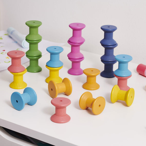 tickit Rainbow Wooden Spools -