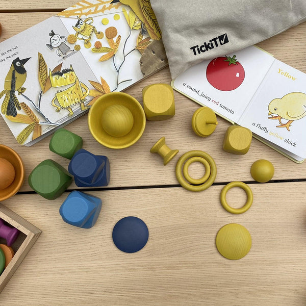 tickit Rainbow Wooden Rings -