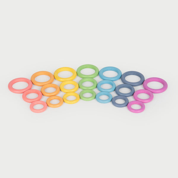 tickit Rainbow Wooden Rings -