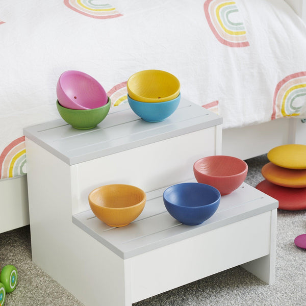 tickit Rainbow Wooden Bowls -