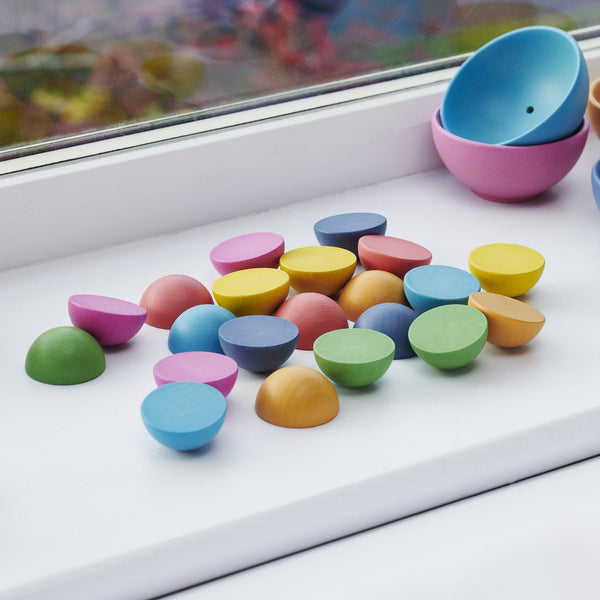 tickit Rainbow Wooden Semispheres -