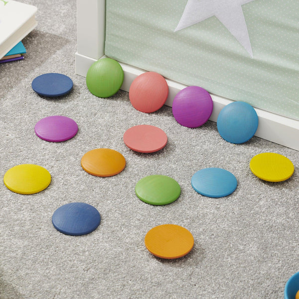 tickit Rainbow Wooden Discs -