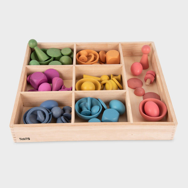 tickit Wooden Sorting Tray - 7 way -