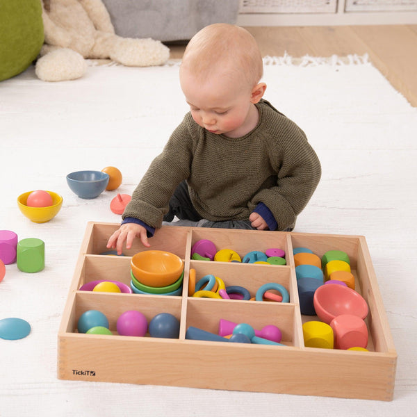 tickit Wooden Sorting Tray - 7 way -