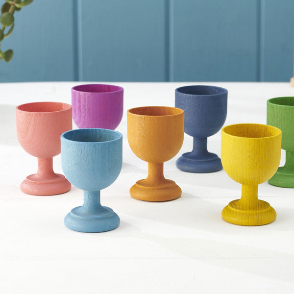 tickit Rainbow Wooden Egg Cups -