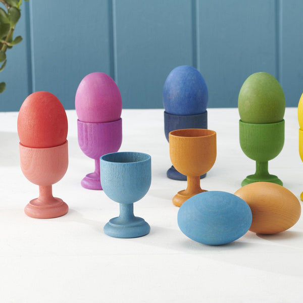 tickit Rainbow Wooden Egg Cups -