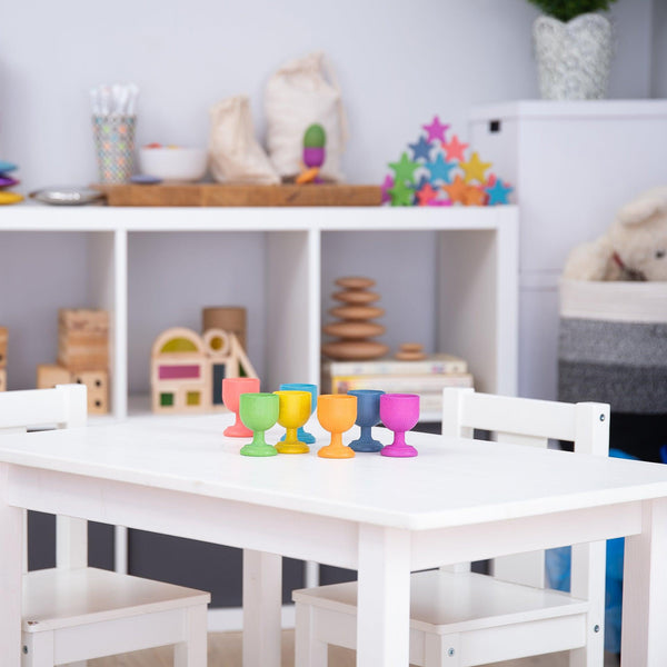 tickit Rainbow Wooden Egg Cups -