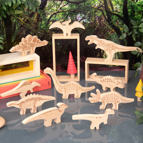 tickit Wooden Dinosaur Blocks -