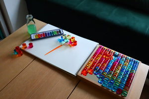 Mindful Creative Play with tickit Gem Cube and Gem Circle Mirror Trays