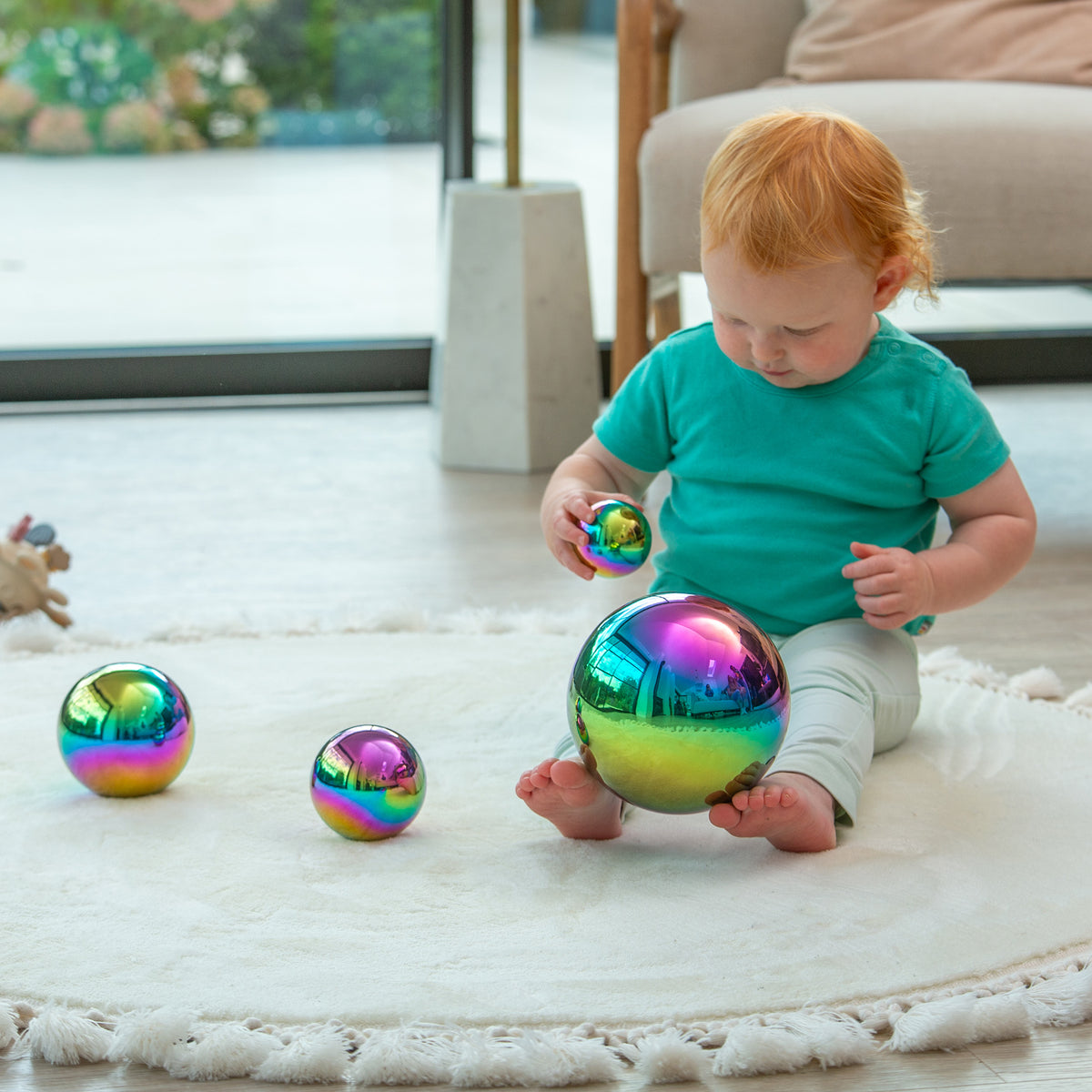 Set De 4 Balles Réfléchissantes Sensorielle Tickit - Jouet Éducatif Couleurs Et Textures