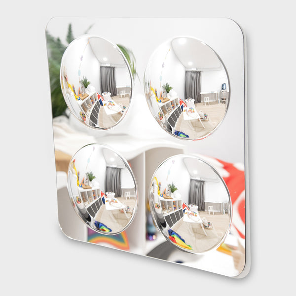 tickit Large 4-Domed Acrylic Mirror Panel -