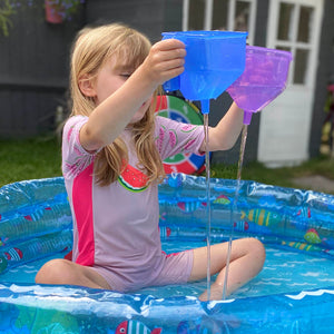 tickit Translucent Colour Buckets, Funnels & Jugs Set -   