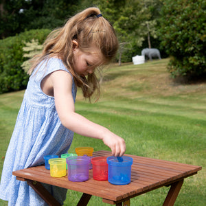 tickit Translucent Colour Stacking Cups - Pack of 9 -