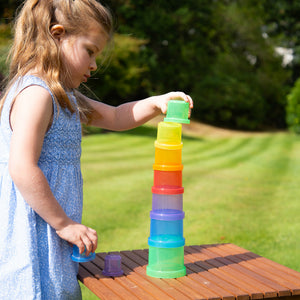 tickit Translucent Colour Stacking Cups - Pack of 9 -