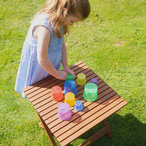 tickit Translucent Colour Stacking Cups - Pack of 9 -