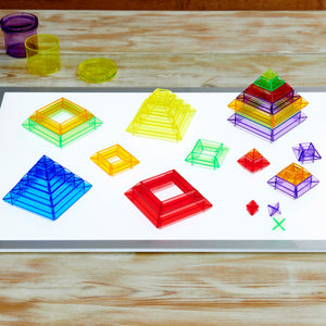 tickit Translucent Colour Pyramid Builder - Pack of 30 -