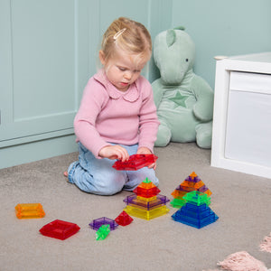 tickit Translucent Colour Pyramid Builder - Pack of 30 -