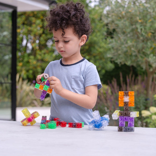 tickit Translucent Colour Linking Cubes -