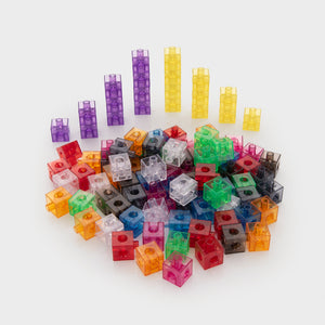 tickit Translucent Colour Linking Cubes -