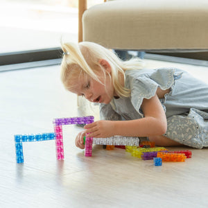 tickit gennemsigtige farvede samlekuber -