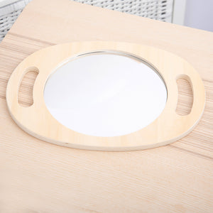 tickit Hand Held Wooden Mirror -   