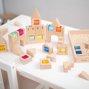 tickit Wooden Building Gem Blocks -   