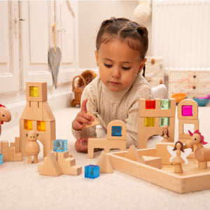 tickit Wooden Building Gem Blocks -   