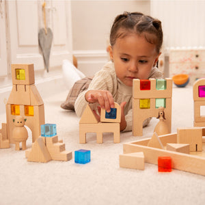 tickit Wooden Building Gem Blocks -   