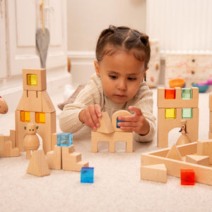 tickit Wooden Building Gem Blocks -   