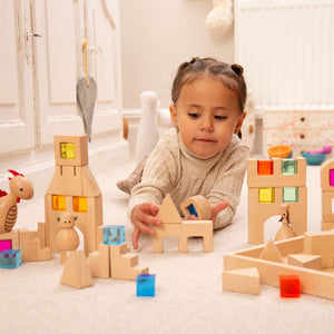 tickit Wooden Building Gem Blocks -   